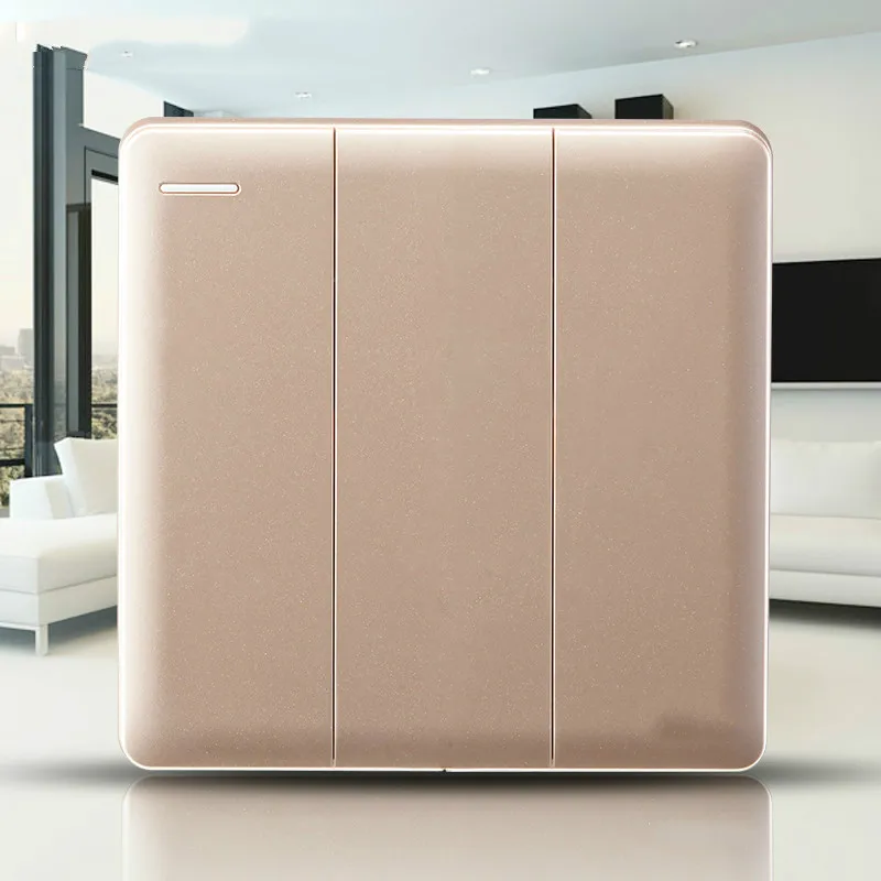 Switch Large panel non - border switch power supply wall socket three open Double control / Single | Обустройство дома