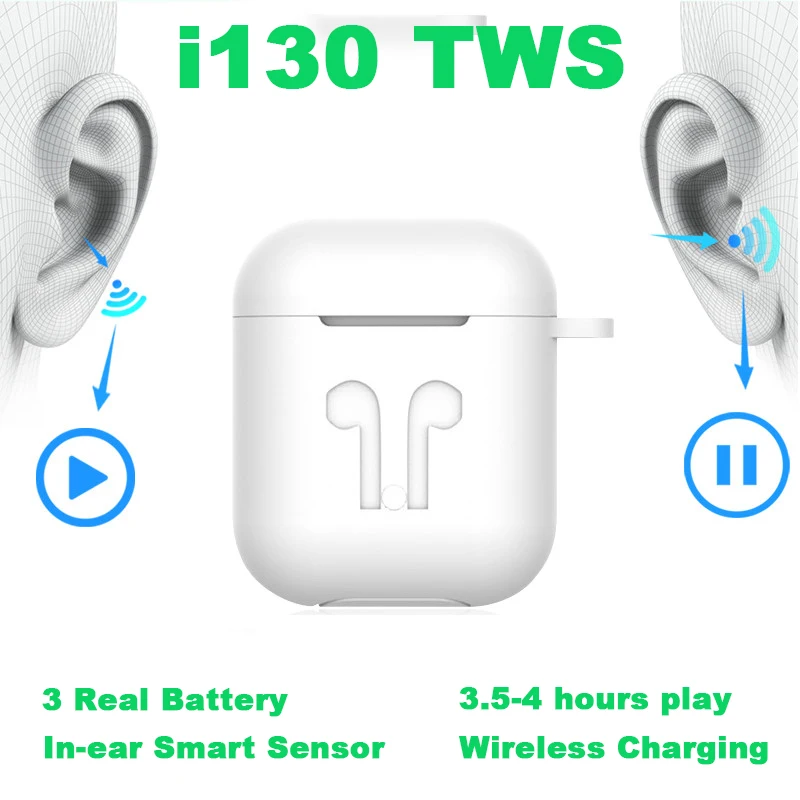 

i130 TWS Pop-up Wireless Earphone QI Wireless Charging Earphones 1:1 size PK w1chip i20 i30 i60 i80 tws