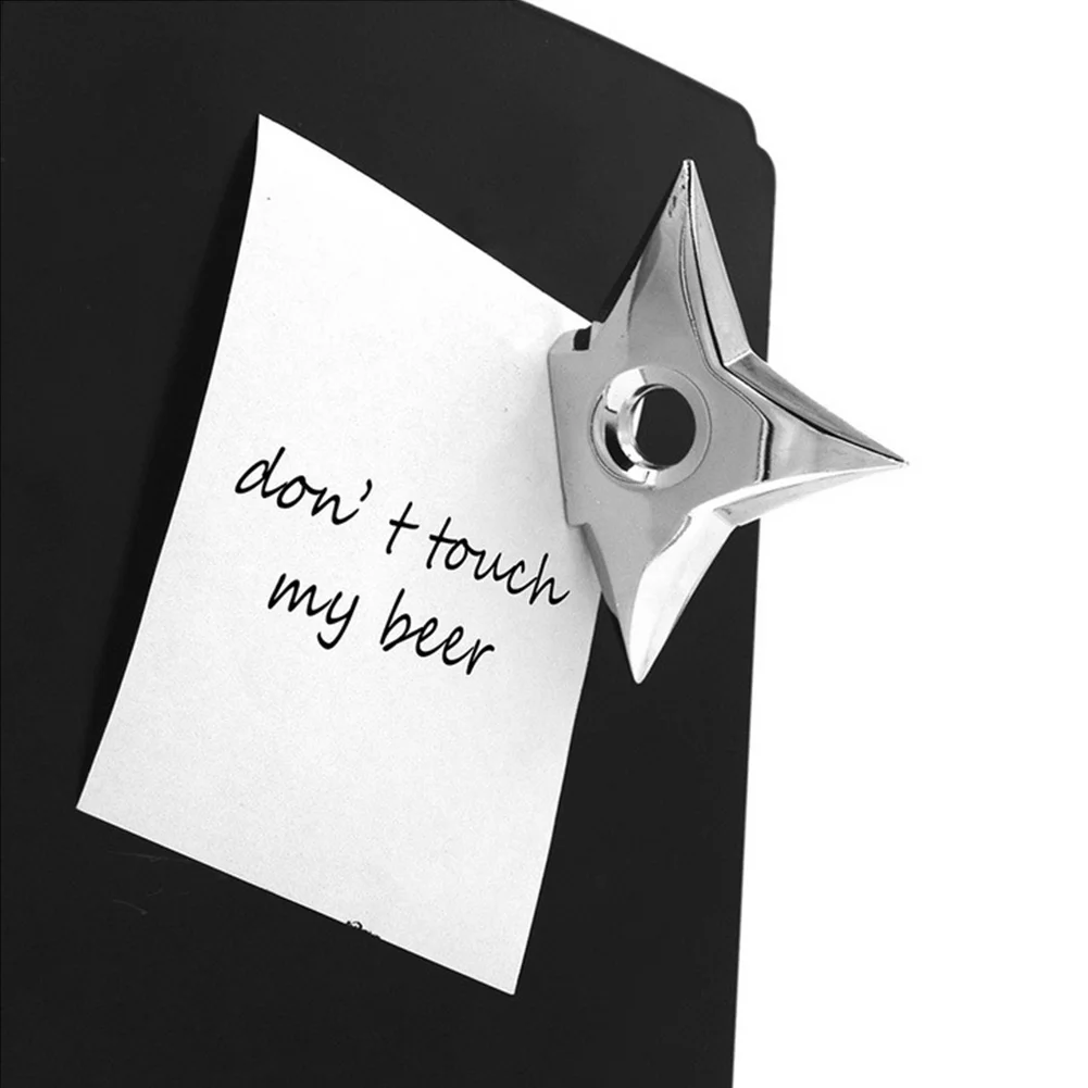 

Fashion Refrigerator Sticker Fun Cool Metal Star Office Samurai Shuriken Dart Home Decor Message Magnetic Whiteboard
