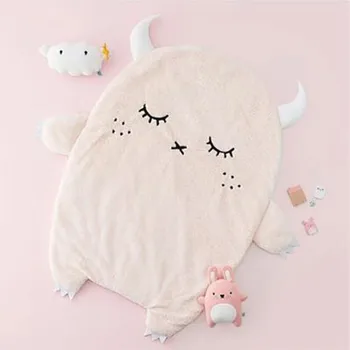 

100% Cotton INS Cute Devil Blanket Baby Gyms Playmats Play Mat Children Room Decoration Cartoon Monster Carpet Photography Props