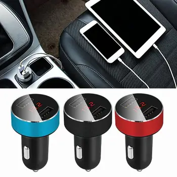 

5V/3.1A Dual USB Port Adapter Voltage Display Car Charger Quick Charge USB Car Charger Car Phone Charger