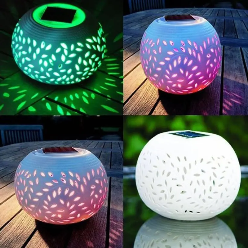 

Colorful hollow out solar ceramic pot light colorful color ceramic sunlamps amazon ebay hot style