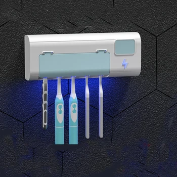 

Smart Toothbrush Holder Sterilizer Multifunctional Electric Storage Box Punch-free Suction Wall-mounted Toothpaste SqueezerLD157