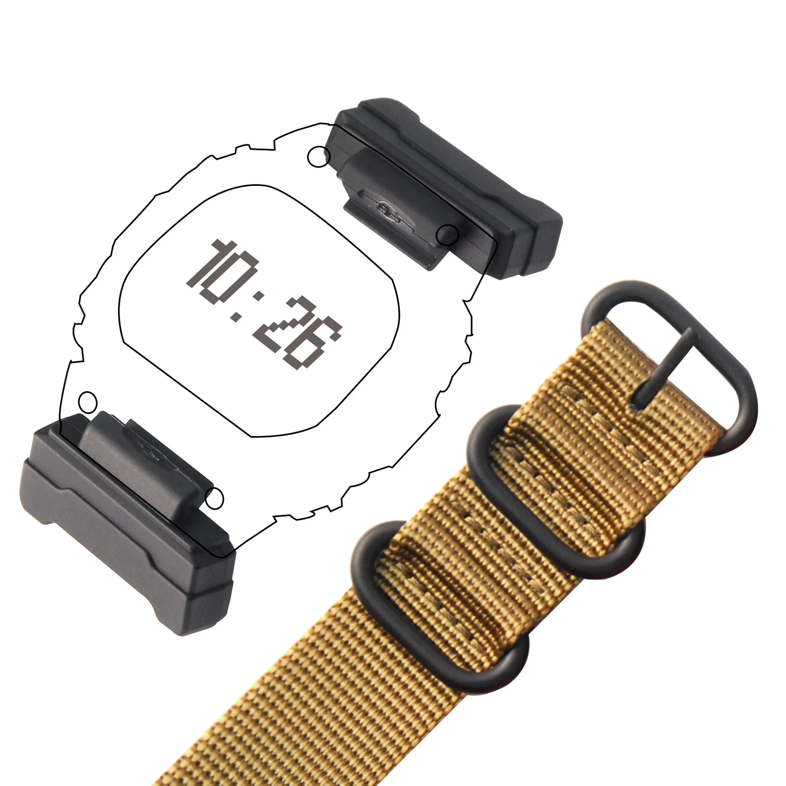 Набор терминалов для замены casio DW-5600 6900 M5610 серии+ нейлоновый ремешок Ремешки для наручных часов