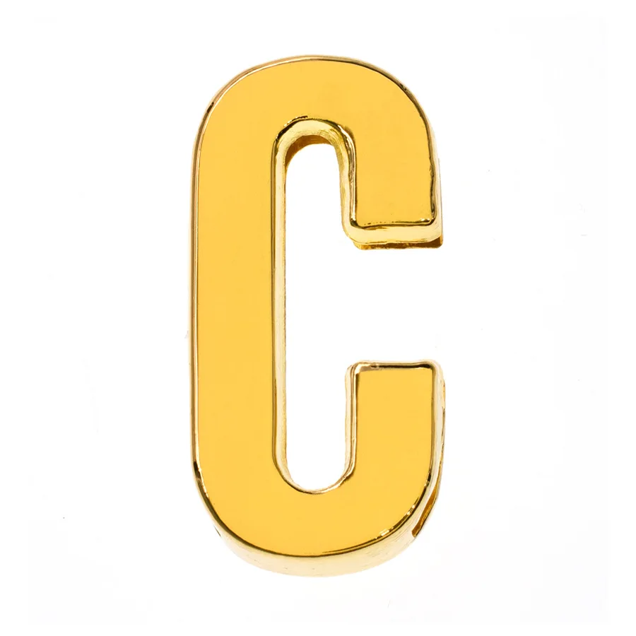 5 шт./лот простые Подвески с буквами золотого цвета и начального алфавита