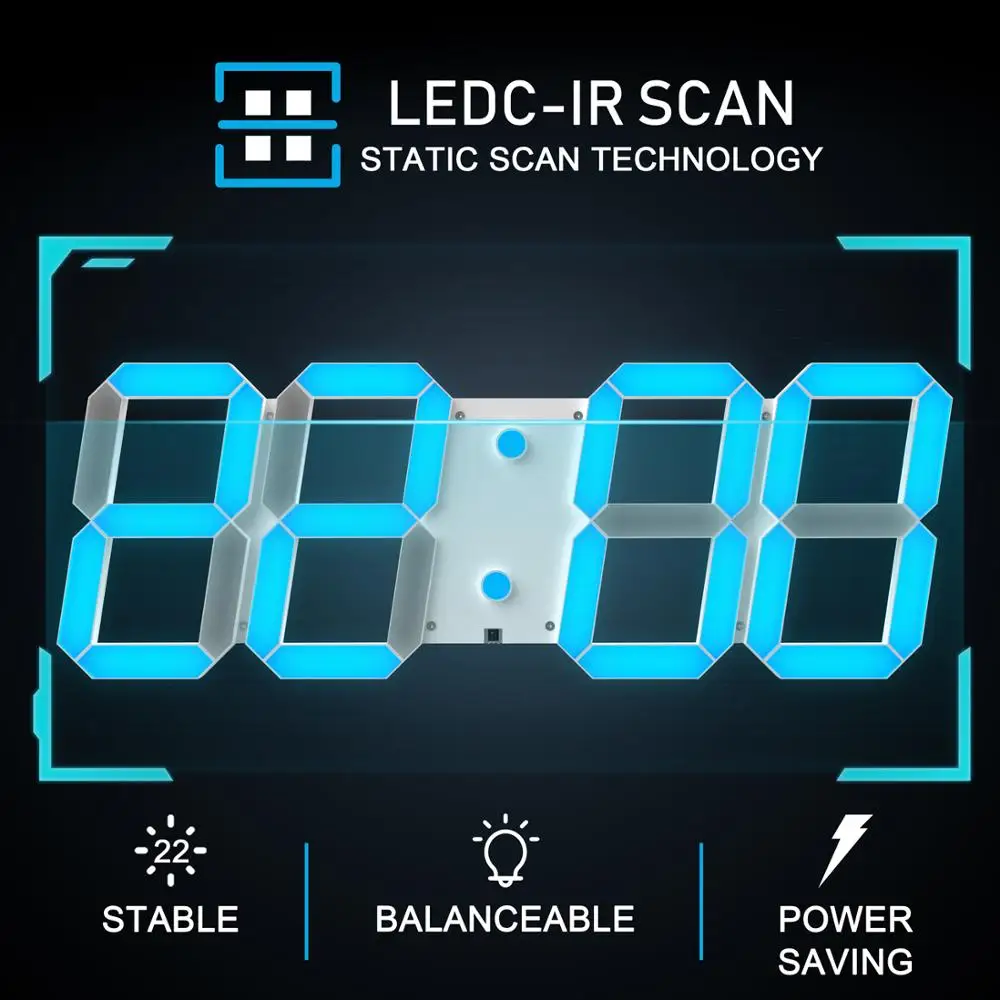Объемные большие настенные часы KOSDA зеркальные для самостоятельного декора