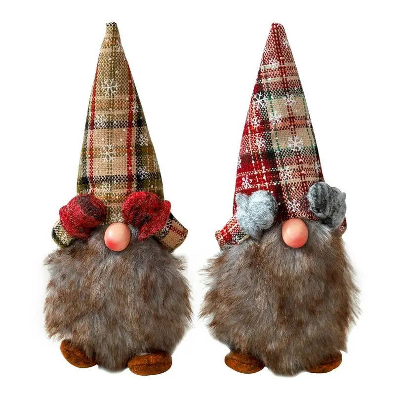 

Christmas Handmade Swedish Gnome Doll Ornaments Standing Figurine Holiday Home Party Decor Kids Xmas Gift