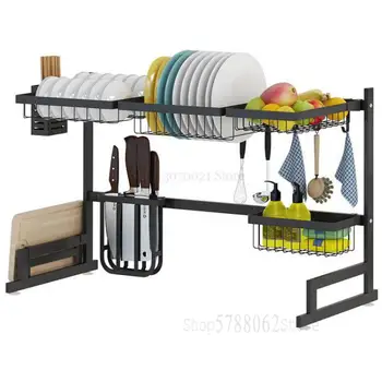 

Cheap Kitchen Organizer Dishes Dryer Storage Rack Holder Kitchen Sink Sponge Holder Tableware Dinnerware Dryer Rack