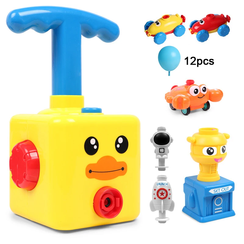 

NEW Rocket balloon Launch Tower Toy Puzzle Fun Education Inertia Air Power Balloon Car Science Experimen Toy for Children Gift