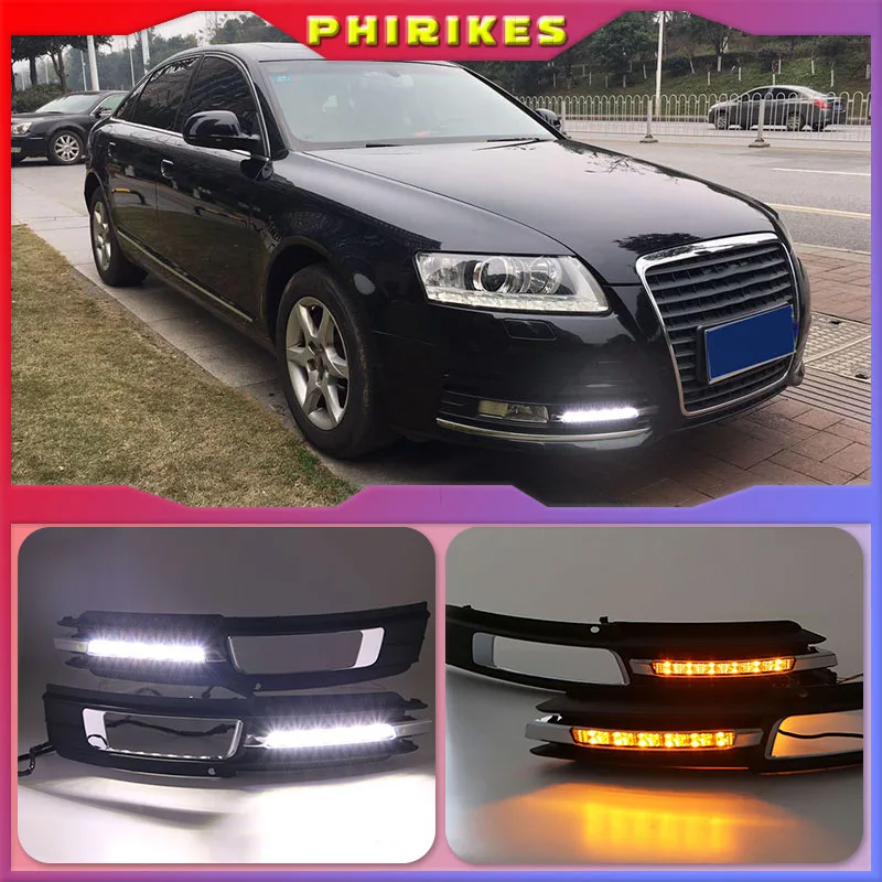 

LED Daytime Running Light DRL Light Fog Lamp Cover For Audi A6L A6 C6 2009-2011 For Quattro RS Cabriolet Allroad Front