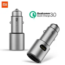 Крепление для спортивной камеры Xiao mi автомобиля Зарядное устройство QC 3,0 Dual USB быстрое зарядное устройство 5 V/3A 9В/2A mi автомобиля-Зарядное устройство для Android iOS iPhone samsung huawei