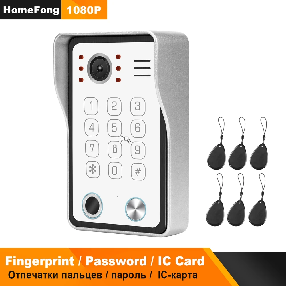 HomeFong Doorbell for Video Intercom HD 1080P Video Door Phone Camera Support Fingerprint / IC Card / Password Unlock Waterproof HomeFong Doorbell for Video Intercom HD 1080P Video Door Phone Camera Support Fingerprint / IC Card / Password Unlock Waterproof