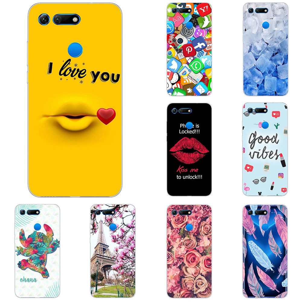 

Case for Huawei Honor View 20 V20 Tpu Soft Silicon Transparent Cute pattern Dirt Resistant Fitted Case 360 Full Protective