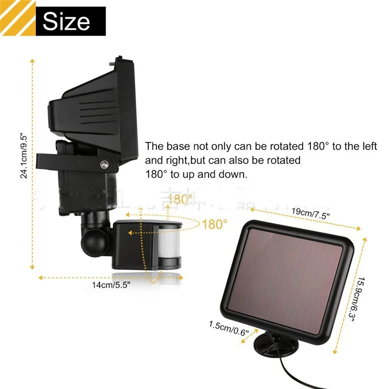 

Dropshipping 100 LED Solar Light Motion Sensor Solar Panel Outdoor LED Floodlight for Garden/Garage/Pathway Security Night Lamp