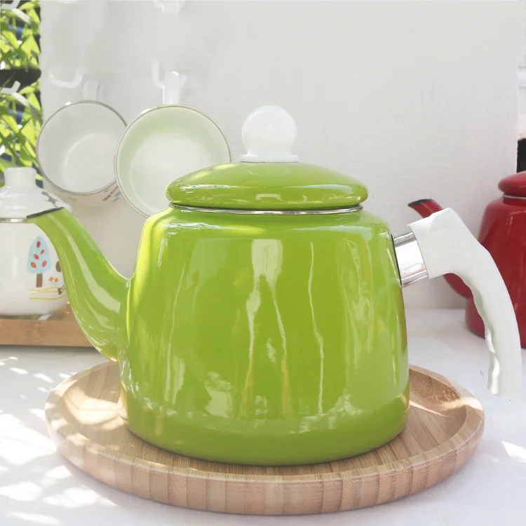 1.5L-2.5L эмалированный чайник, бытовые чайники с автоматическим напоминанием, эмалированная чашка, свисток, эмалированный чайник для газовой плиты, эмалированный кофе