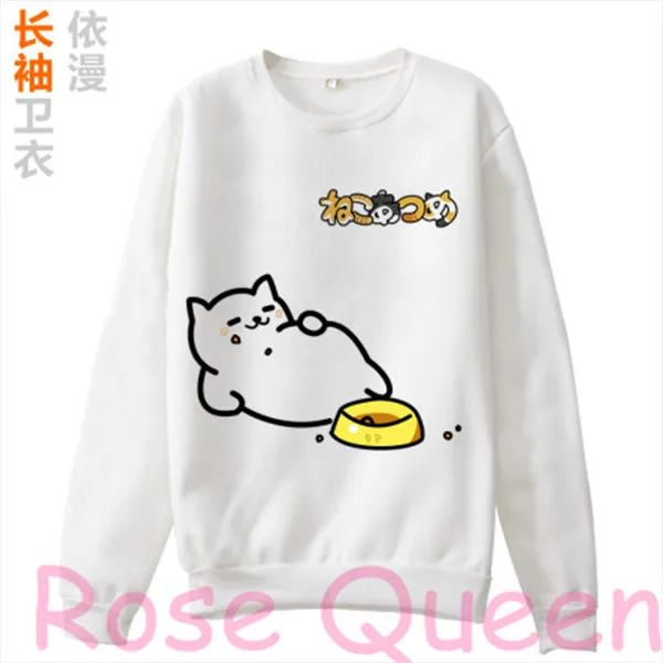 Новое поступление японская игра Neko Atsume милый кот хлопок флис толстовки Толстовка S~ XXXL - Цвет: Лаванда