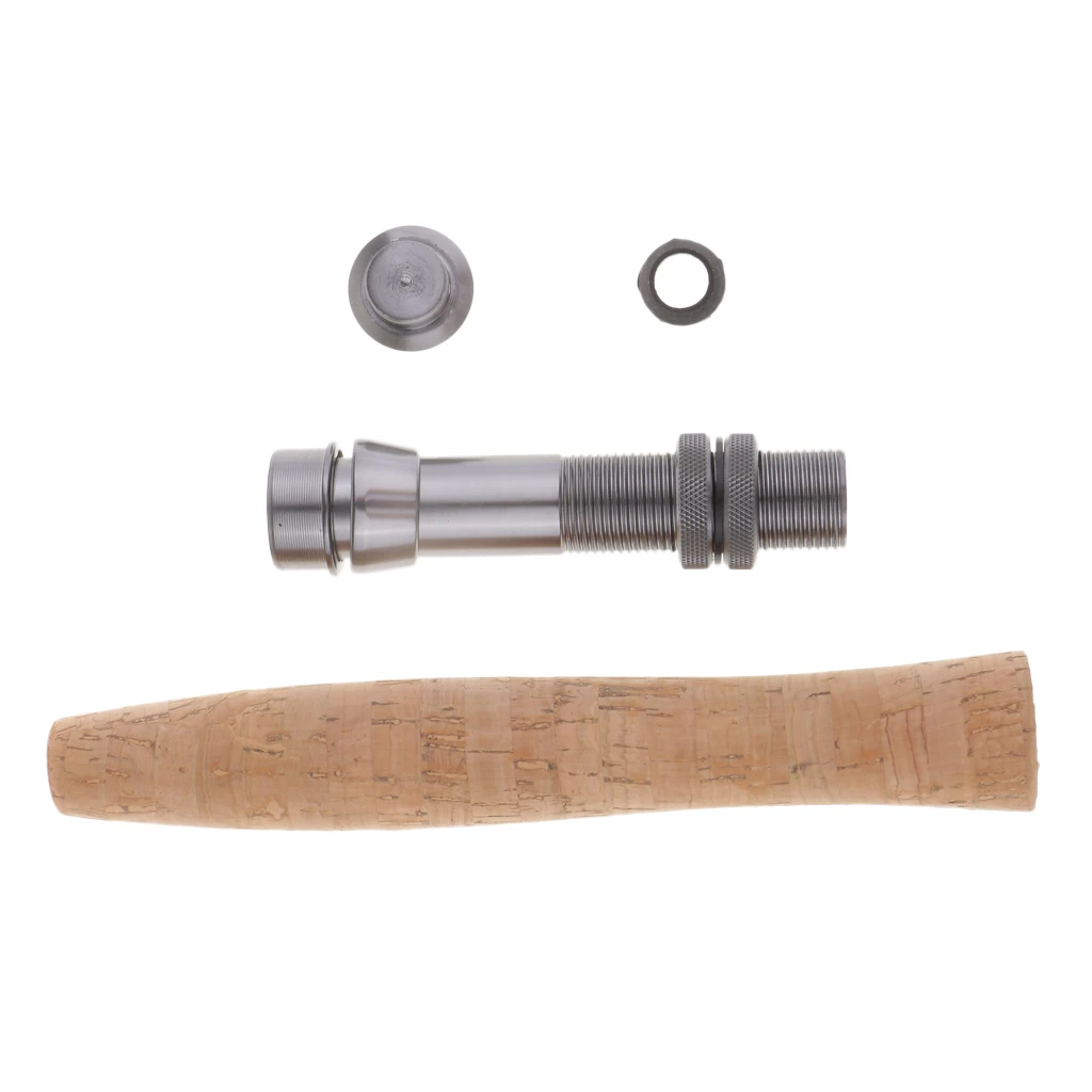 2x Cork Fly Fishing Rod Handle Grip with Reel Seat for Rod Building Fishing Rod Handle Grip with Reel Seat
