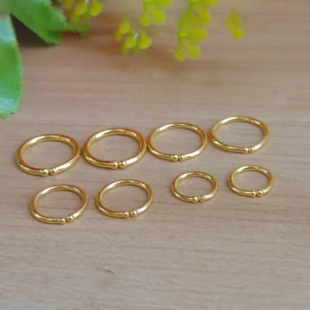 

Real 24K Yellow Gold Hoop Earrings Woman's Girl Smooth Circle Original Gold a Pair Earrings