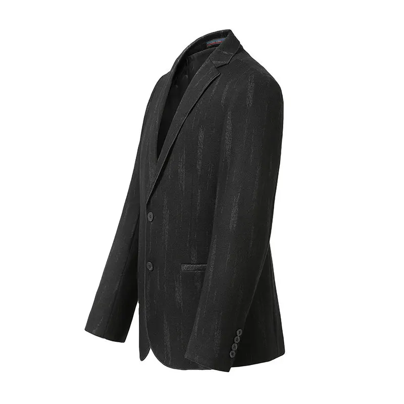 Europe Men Black Stripes Blazers Slim Fit Full Sleeve Blazer Jacket Male Smart Casual Business Suit Costume Fashion Wool Coat Europe Men Black Stripes Blazers Slim Fit Full Sleeve Blazer Jacket Male Smart Casual Business Suit Costume Fashion Wool Coat