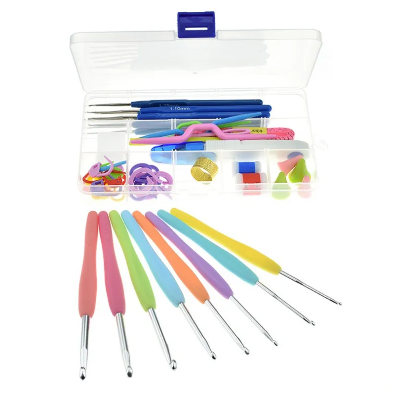 

Crochet Set Box Packaging Set combination package metal aluminum wool needle Arts Crafts Sewing DIY Knitting