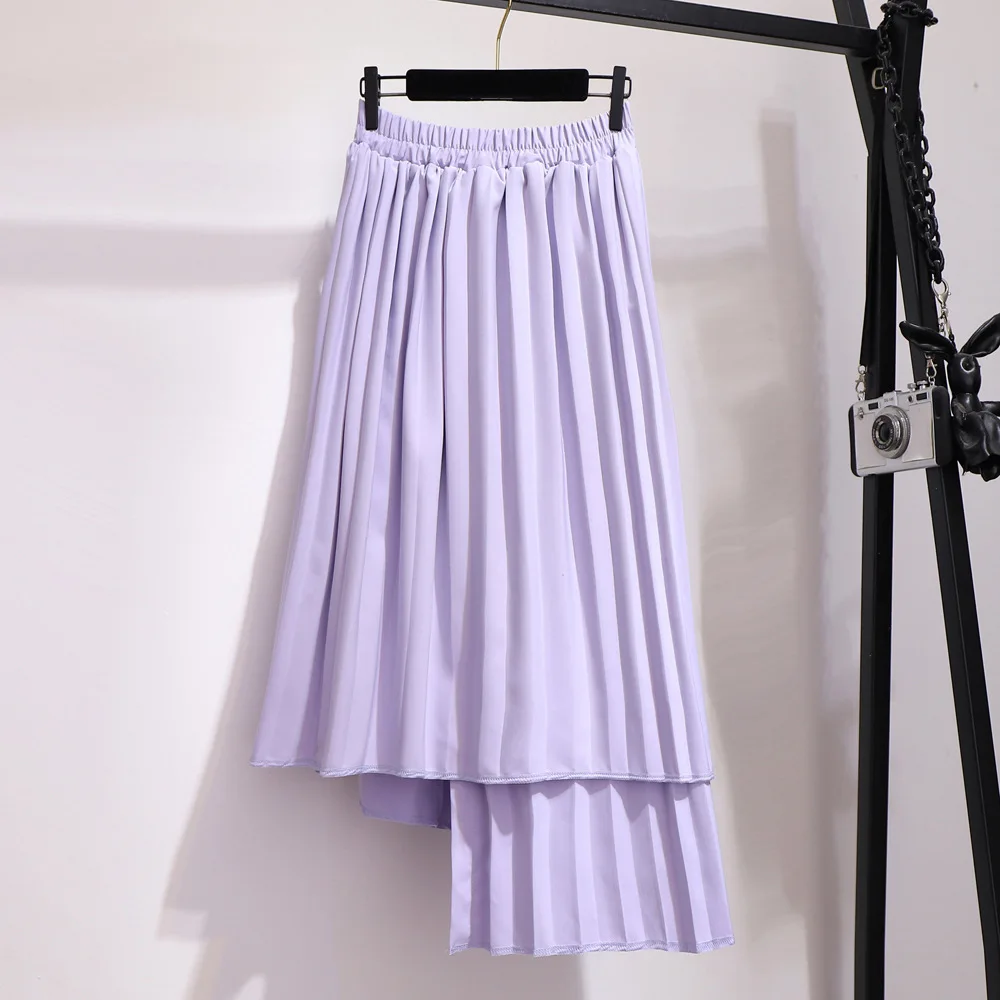 2XL~ 6XL Женский комплект из 2 предметов, многослойный костюм, Осень-зима, необычная юбка, костюм-двойка, блейзер с поясом и длинным рукавом, B717