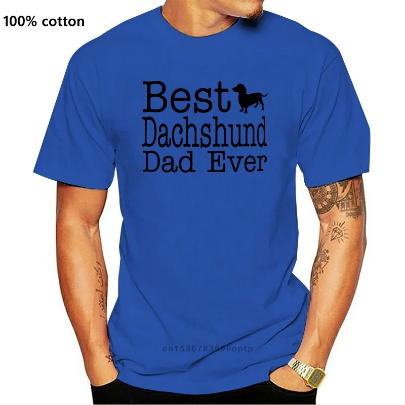 Новая футболка с надписью Best Dachshund Dad Ever |