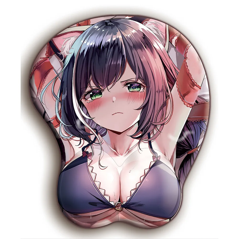 FFFAS 3D коврик для мыши Stereoscop эргономичный сексуальный нагрудник Oppai Busty Boob аниме девушка геймер подставка для запястья коврик для мыши для ноутбука ПК клавиатура