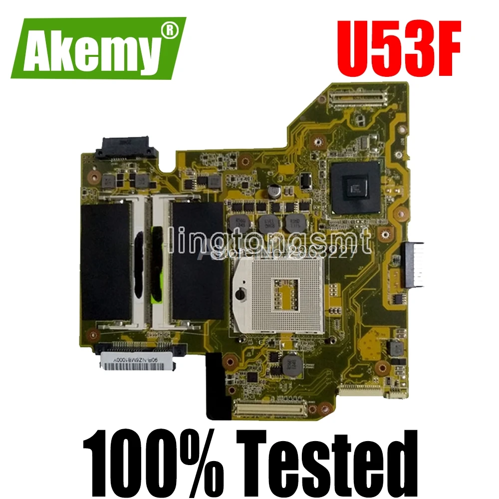 Оригинальная материнская плата для ноутбука For Asus U53F U52F REV2.1 хорошо
