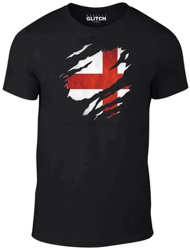 

Torn England Flag - T Shirt English Retro Country Cool Sport Pride