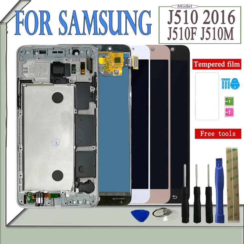 ЖК дисплей для Samsung Galaxy J5 2016 сенсорный экран с регулировкой яркости J510FN J510F J510M J510H