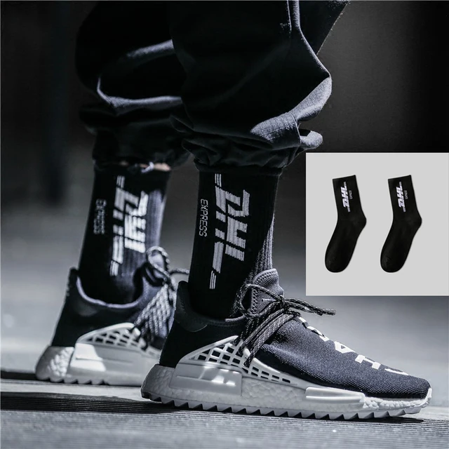 Women Korea Funny Socks Long Socks Black Cool Socks Harajuku GD Hip Hop Cotton Skateboard Socks Men New Trend Daisy Socks Men 12