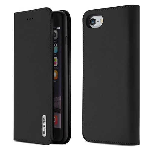 Black Чехол DUX DUCIS из натуральной кожи для iPhone 6 6 s, винтажный флип-кошелек, чехол для телефона для iPhone 6 s plus, противоударный чехол, новинка - Цвет: Black