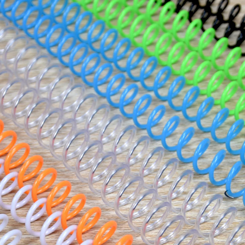 20PCS 30-hole Notebook Binding Spiral Ring Book Plastic Single Wire Ring Coil Binding Supplies DIY Cut Out Spiral Coil