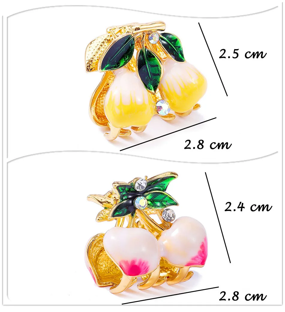 Morkopela Fruit эмаль коготь для волос мода для девочек заколки для волос резинки для волос яркого цвета когти Аксессуары Летний стиль аксессуары для волос
