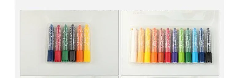 M&G AGMW8001/8002/8003/8004 Water-Soluble Colored Drawing Crayon 6/12/18/24 Color Spin Crayon