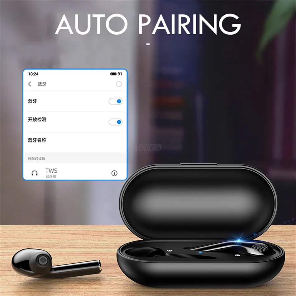 Wireless Headset Mini Bluetooth Headphones Earpieces M6S Tws Earbuds Earphone With Charging Box For Samsung Smart Ear Aid