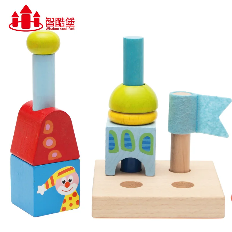 

New Style Early Childhood Educational Large Particles Castle Assembling Building Blocks 3-6 a Year of Age Young CHILDREN'S Build