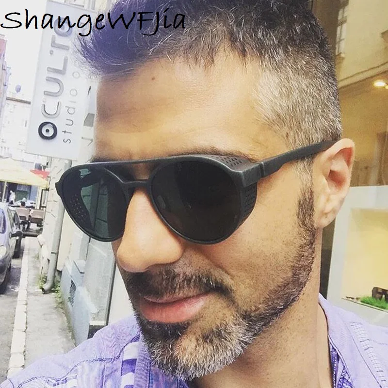 2020 стимпанк Солнцезащитные очки Мужские Роскошные брендовые дизайнерские