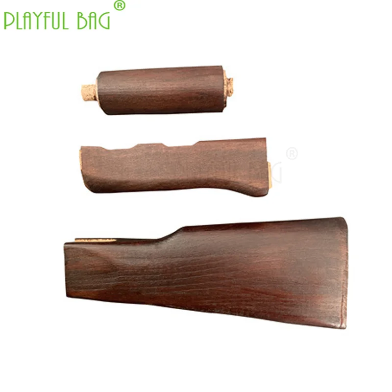 Игрушка DIY Ren Xiang AK твердая деревянная ручка держатель вмещает цветок, груша натуральный зернистый поверхность без лака воды пулевой пистолет KD64 - Цвет: a   set