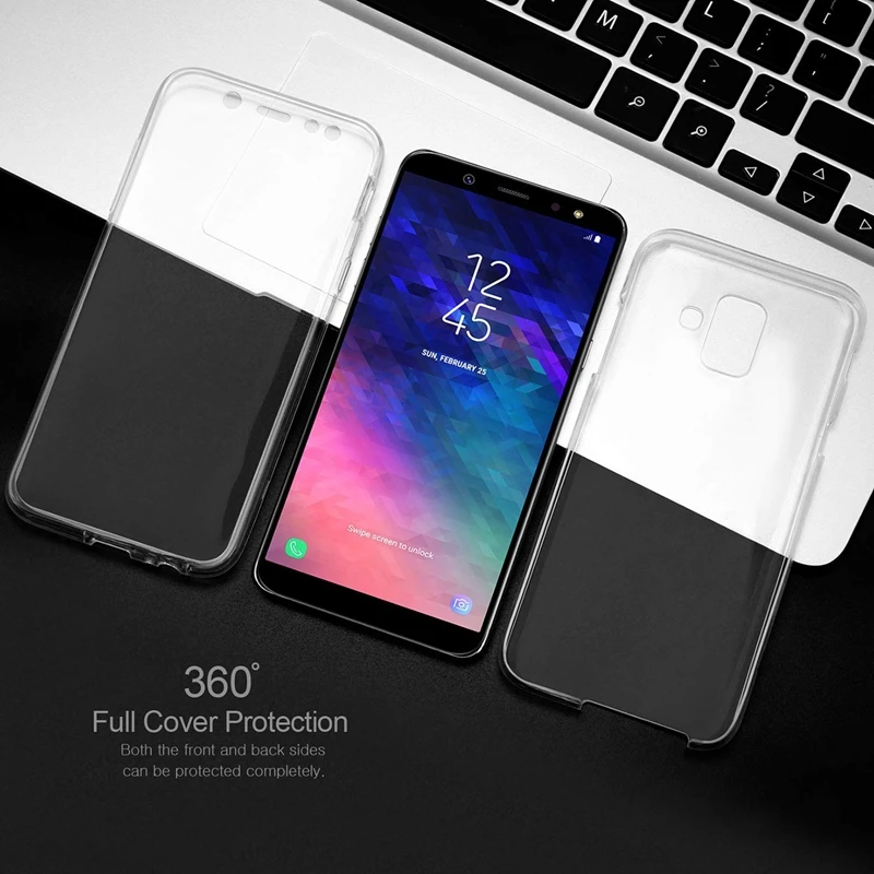Двойной силиконовый чехол для Samsung Galaxy A51 A10 A20 A30 A21S S6 S7 Edge S8 S9 Plus A3 A5 A6 A8 J3 J4 J5 J6 J7 Neo 2018