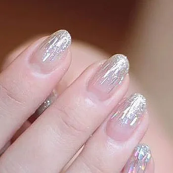 

6Pcs/set Women Girls Glitter Nail Strip Sequin 3D Nail Art Nail Stickers Decal Tips Sticker DIY Jewelry