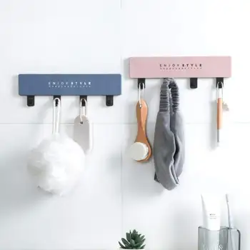 

Self-Adhesive Clothes Storage Hook Jewelry Rack Wall-Mounted Hooks Kitchen Wash Cloth Hanger Hanging Decor Accessories