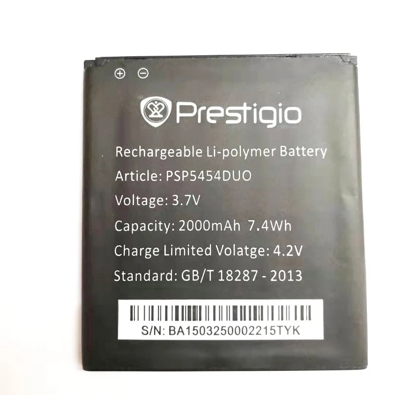 2000mAh Сменный аккумулятор для Prestigio MultiPhone PSP5454 DUO PSP5454DUO Bateria Batterie Аккумуляторы для мобильных телефонов