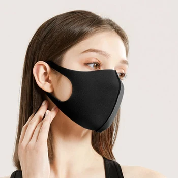 

3pcs/set Hot Black Washable Mouth Mask Anti Air Dust and Smoke Pollution Mask with Elastic Earloop Mask Universal For Adult