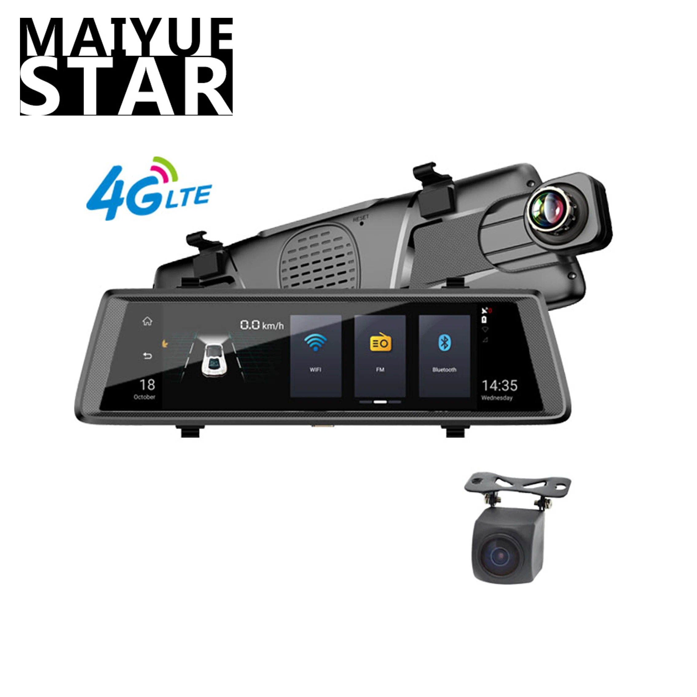 Автомобильный видеорегистратор Myatt star 10 дюймов 1080 P Dvr 4G Android Adas камера заднего