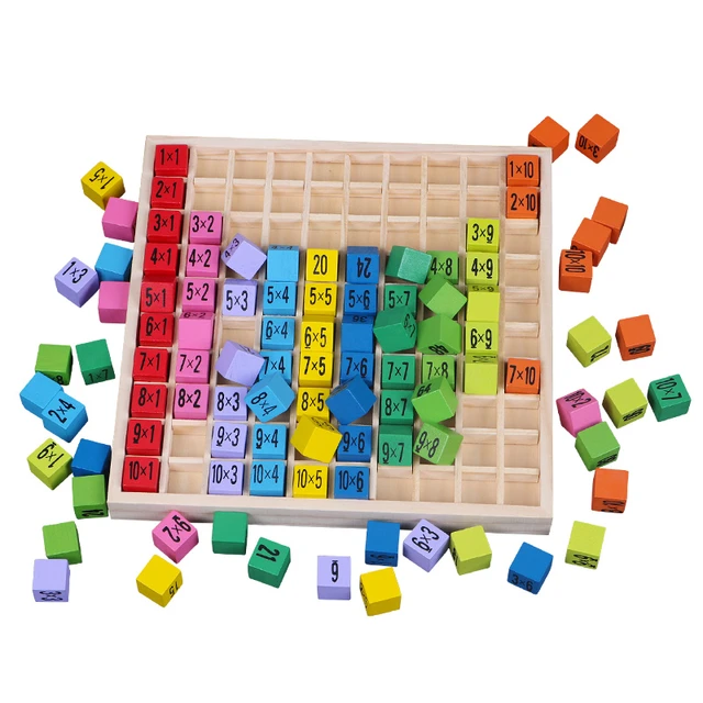 Brinquedo de madeira para ensinar matemática para crianças, jogo  montessori, aprendizagem precoce, brinquedos educativos, quebra-cabeça