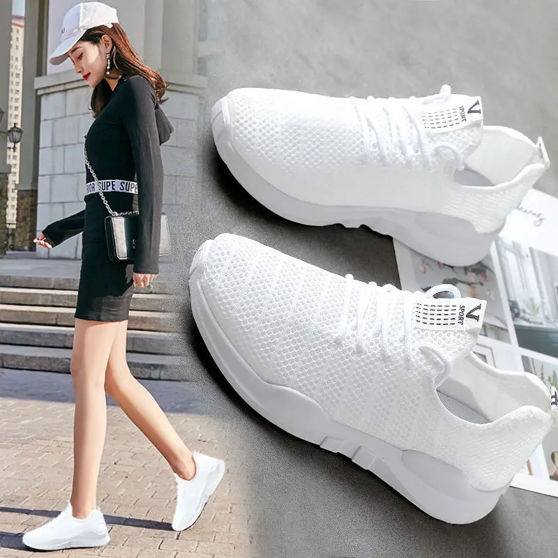 

Punched Sheet Shoes White Shoes Women's Summer Network Shoes Running Shoes Versatile Korean-style Student Hollow out Breathable