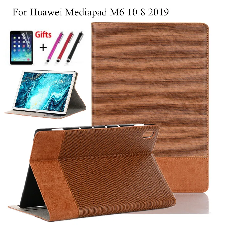 Чехол для Huawei Mediapad M6 Pro 10 8 дюйма чехол планшета из ПУ кожи с подставкой + пленка