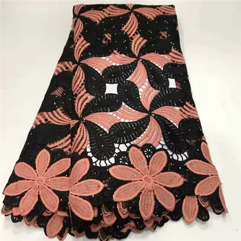 

African laces fabric 2019 high quality lace French guipure lace fabric with stones latest African laces 5 yards per lot df82-791