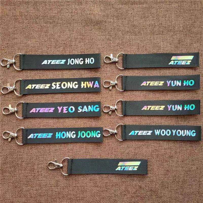 ATEEZ лазерный ремешок брелок держатель для мобильного телефона ремешок Имя мобильного телефона брелок